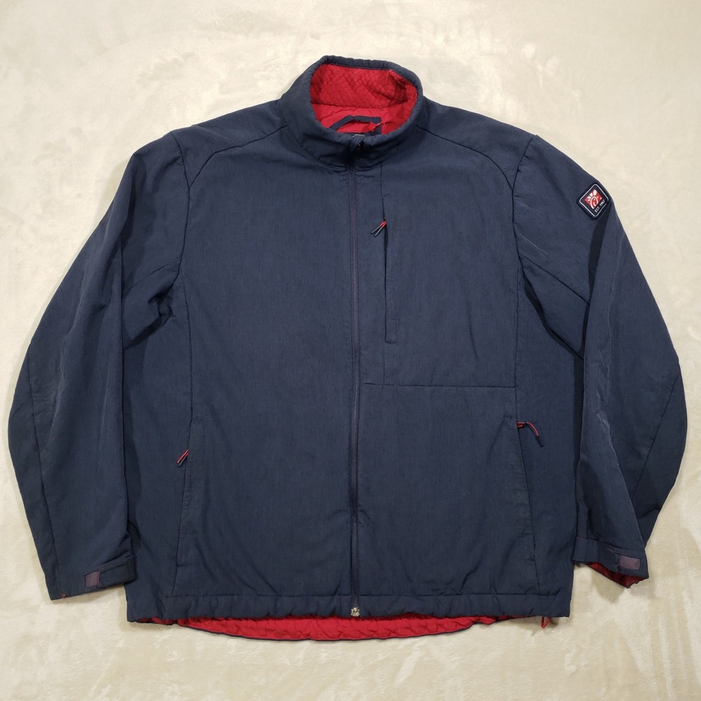 Chick-fil-A Team Style Oobe Jacket Mens XL Navy Blue Full Zip Logo Uniform